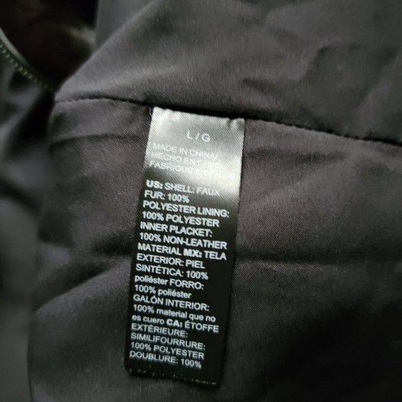 NWOT Gorgeous White House Black Market Faux Fur Black Mink Jacket S - Picture 4 of 13